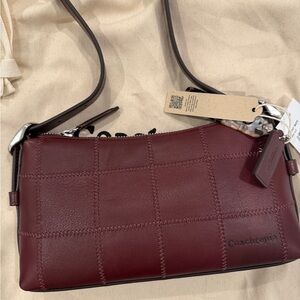Coach Patchwork Leather Crossbody Bag - Burgundy